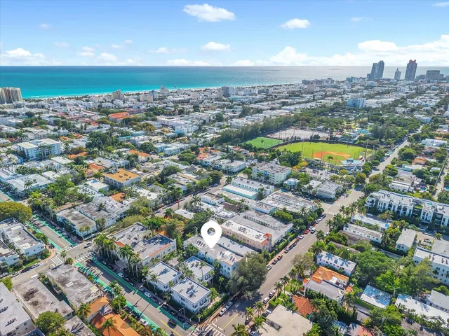 an aerial view of a city