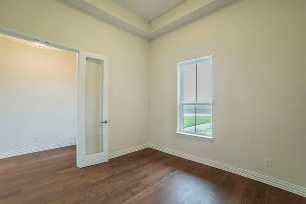an empty room with a window