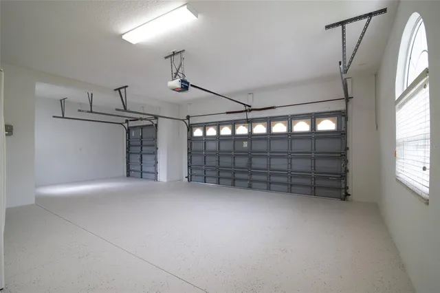 a view of a swimming pool with a garden