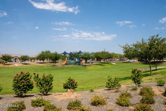 a view of a lake with a big yard