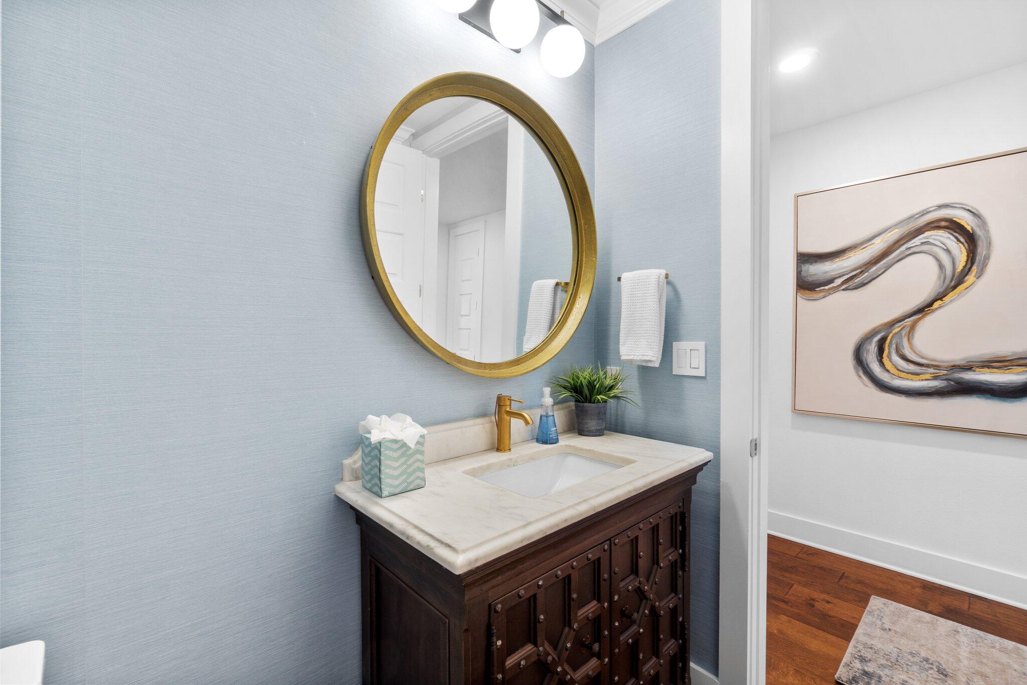 211 Durango Road, Unit 311 Destin, FL 32541 - Photo 44 of 71 a bathroom with a sink a vanity and a mirror