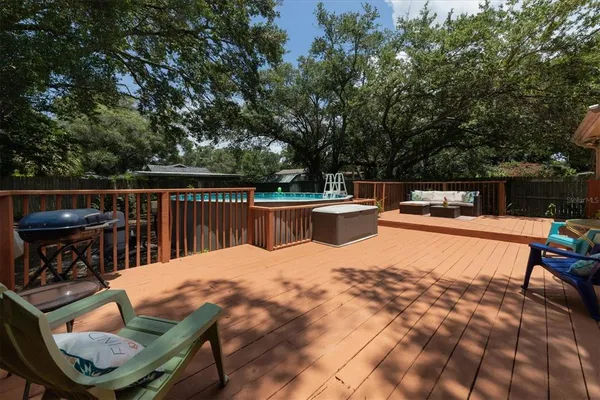 a outdoor view with a sitting space