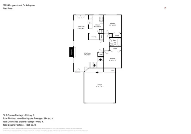 $1,965 | 5709 Congressional Drive, Arlington, TX 76018