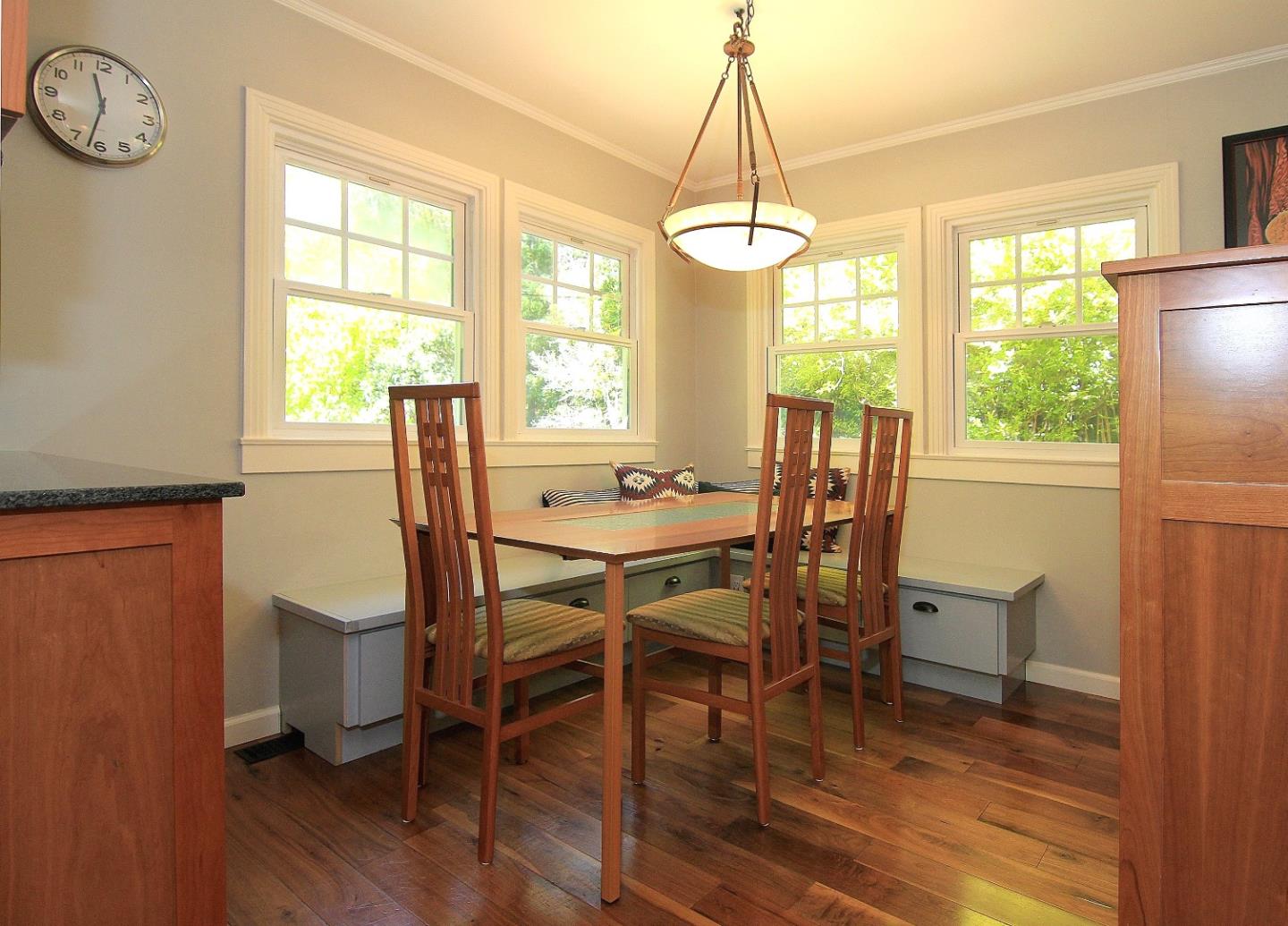10990 Riverside Road Brookdale, CA 95005 - Photo 10 of 29 a view of a dining room with furniture window and wooden floor
