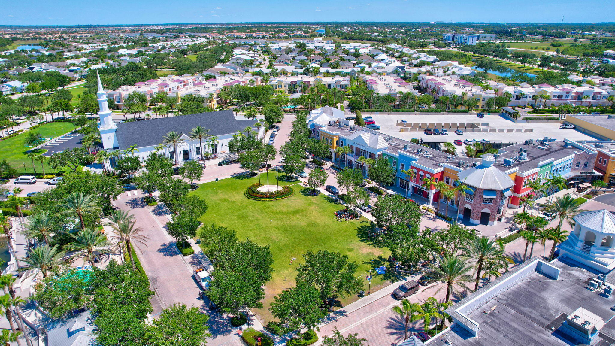 10819 Southwest Pacini Way Port St. Lucie, FL 34987 - Photo 41 of 43 an aerial view of residential houses with outdoor space