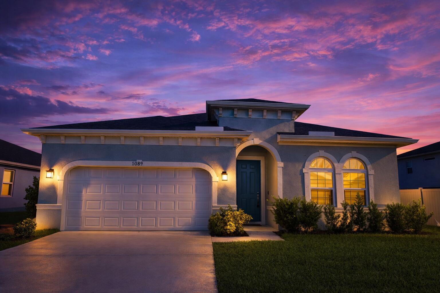 10819 Southwest Pacini Way Port St. Lucie, FL 34987 - Photo 42 of 43 a front view of a house with a yard
