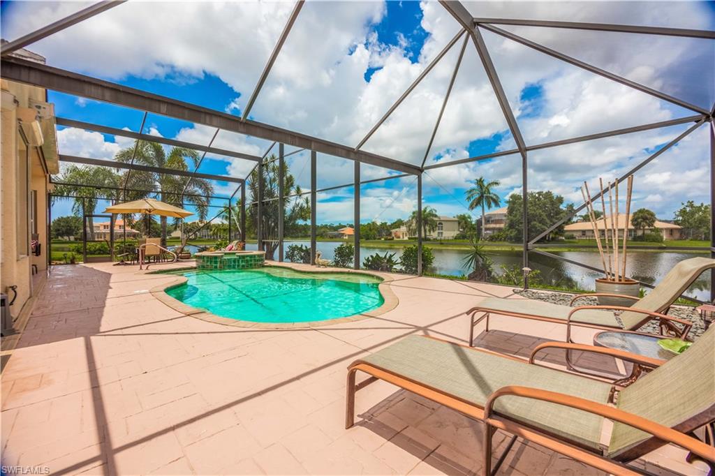 2131 Khasia Point Naples, FL 34119 - Photo 16 of 25 Alternate View of Large Lanai and Spillover Spa