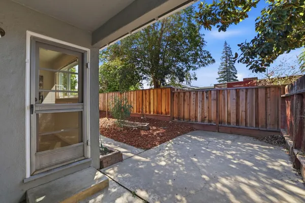 a view of a backyard with of the tree