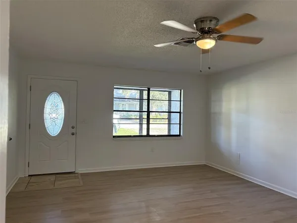 an empty room with window