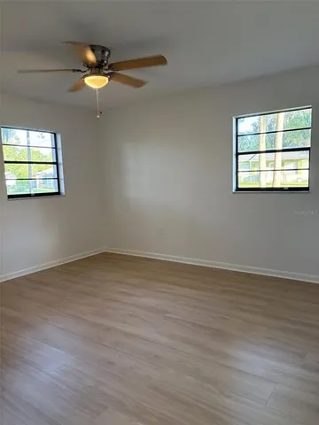 an empty room with a window