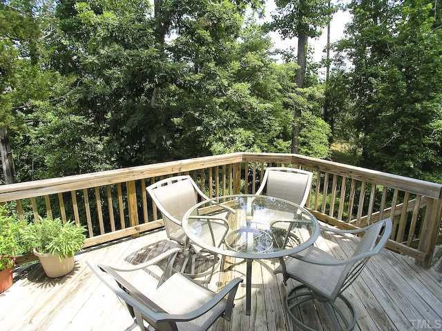 12225 Dunard Street Raleigh, NC 27614 - Photo 11 of 12 a view of a chair and table on the deck