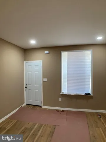 a view of a room with door