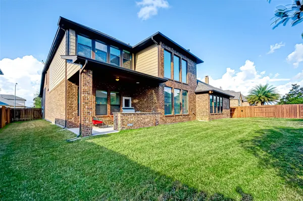 a building outdoor space with patio furniture