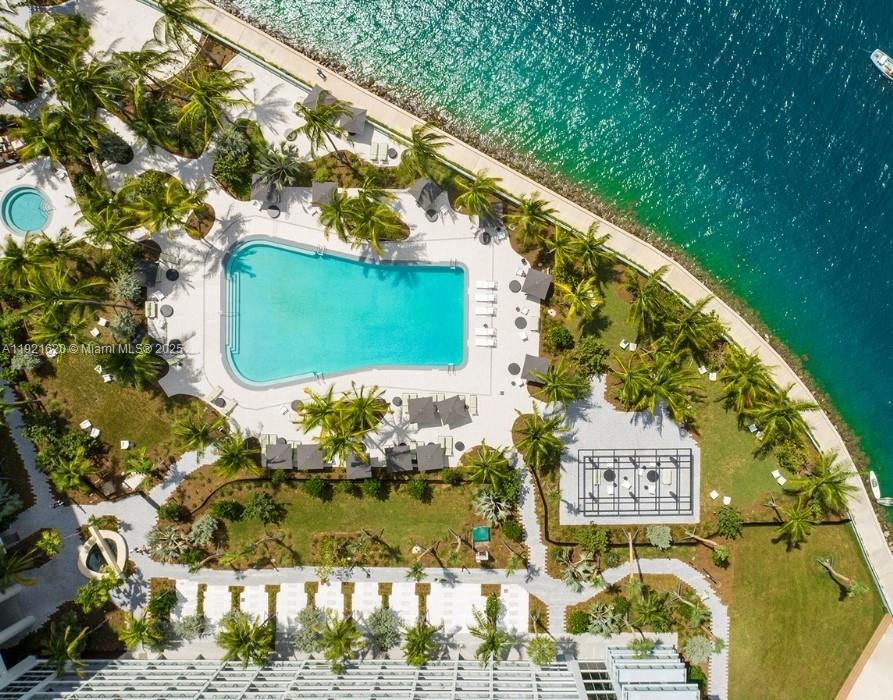 1500 Bay Road, Unit 1558S Miami Beach, FL 33139 - Photo 29 of 54 North Tower Pool Aerial View