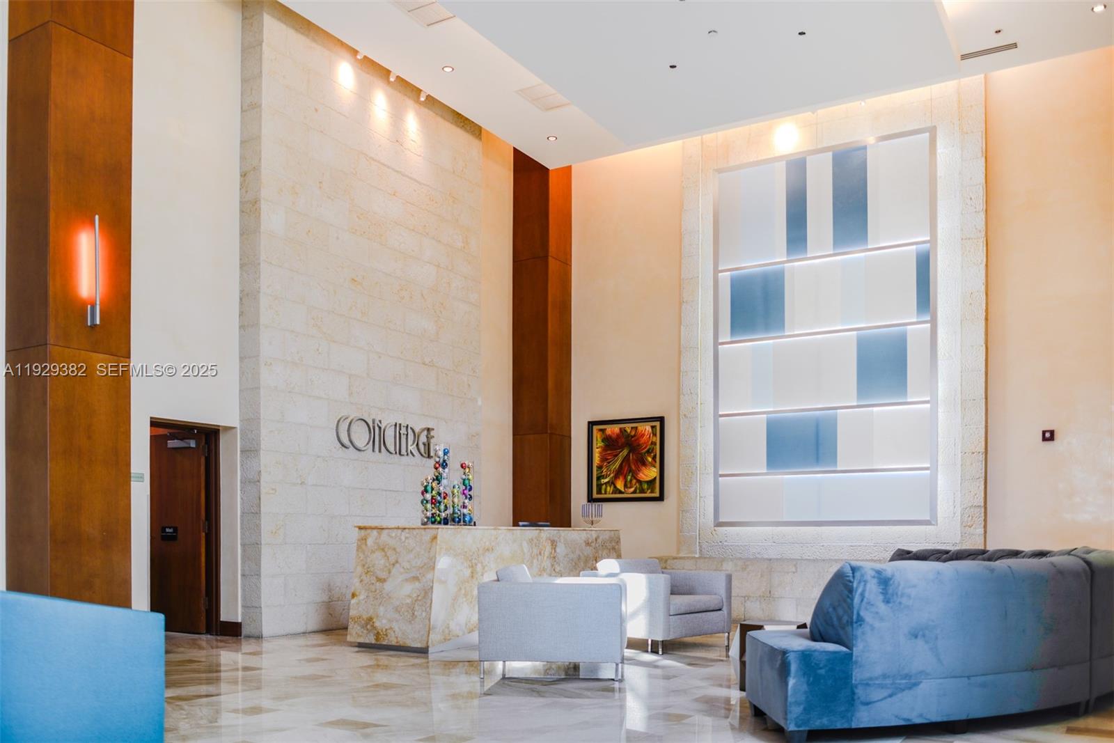 31 Southeast 5th Street, Unit 4314 Miami, FL 33131 - Photo 39 of 40 a living room with furniture and a window