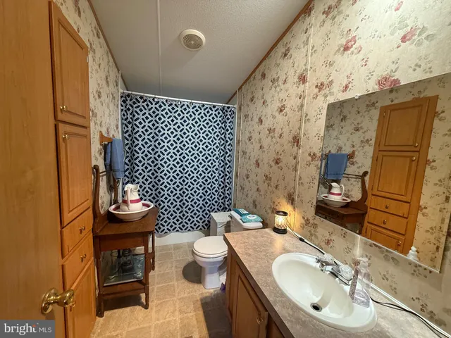 a bathroom with a sink toilet and mirror