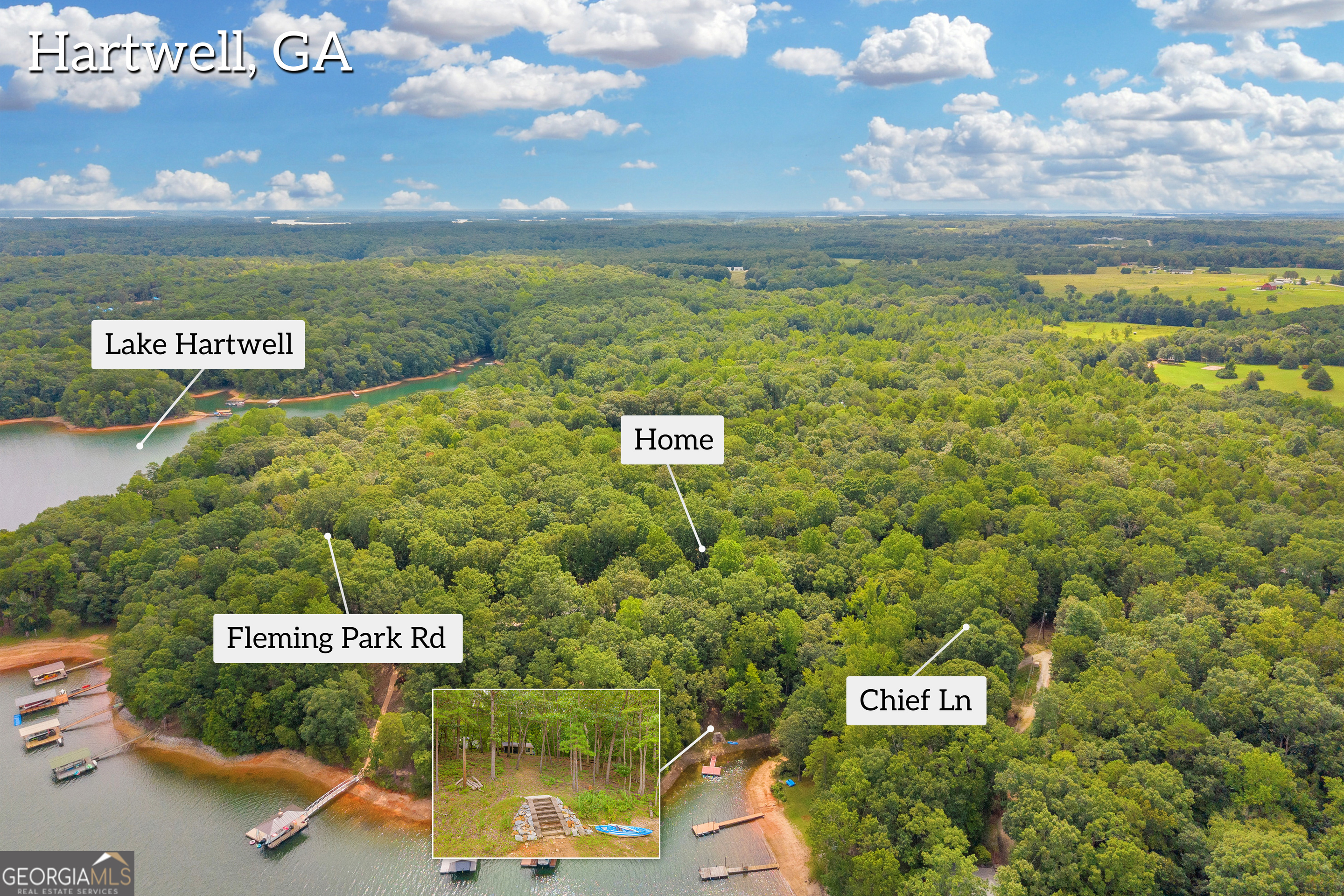 26 Chief Lane Hartwell, GA 30643 - Photo 46 of 65 a view of swimming pool with outdoor seating