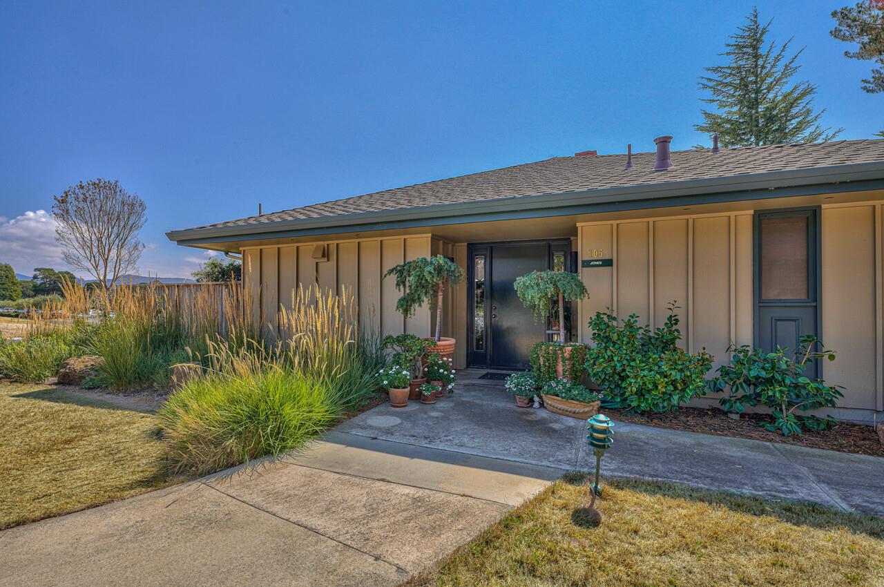 105 Del Mesa Carmel Carmel, CA 93923 - Photo 1 of 35 a front view of a house with garden