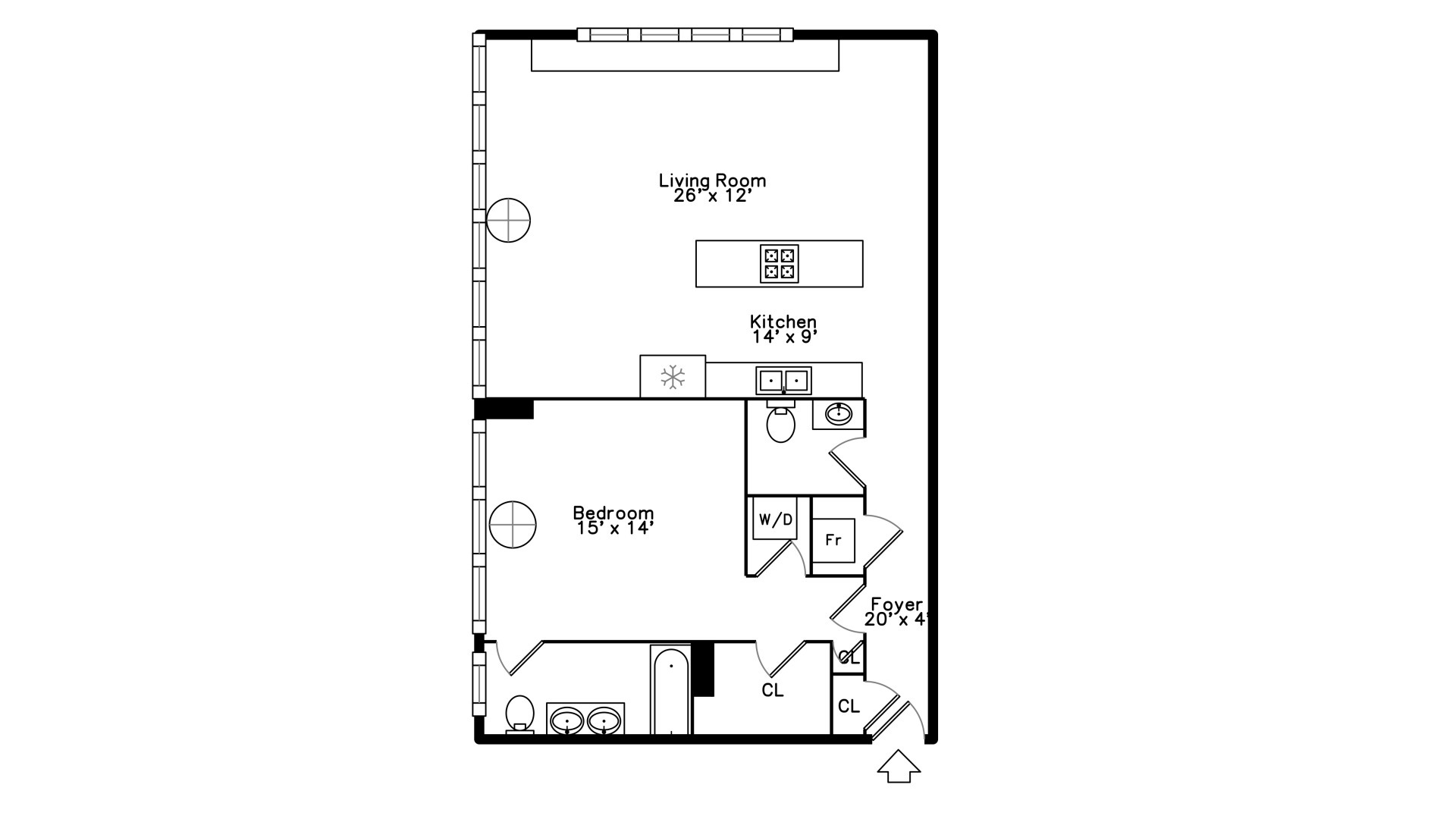 340 East Randolph Street, Unit 1106 Chicago, IL 60601 - Photo 13 of 19 a picture of a bench in front of a door