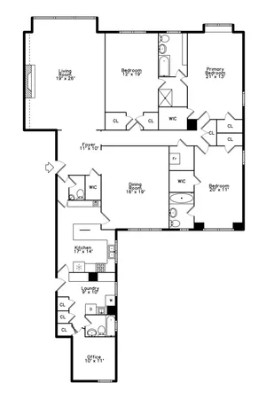 a picture of a floor plan