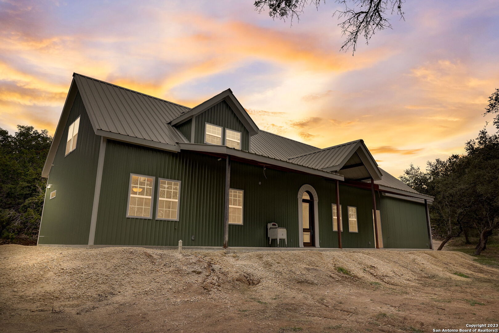 a front view of a house