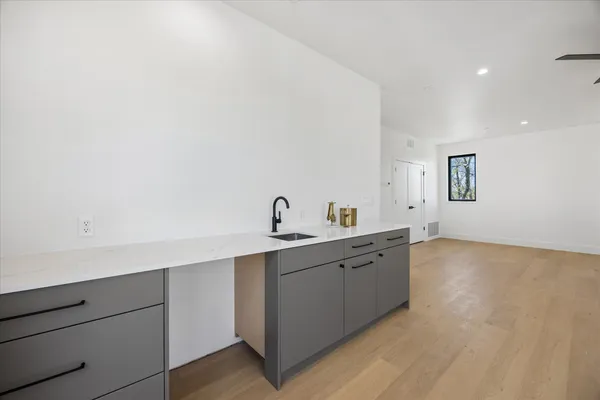 a view of balcony with stairs