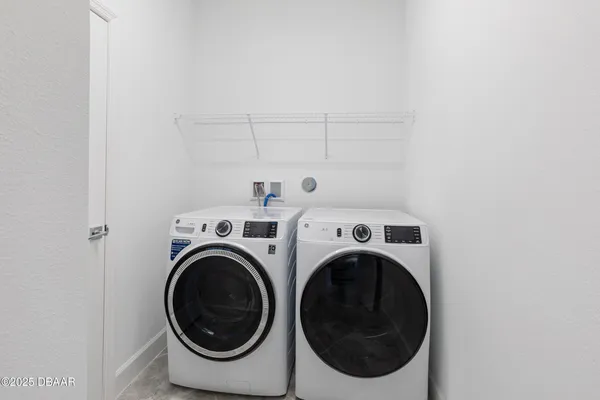 an aerial view of a house with garden