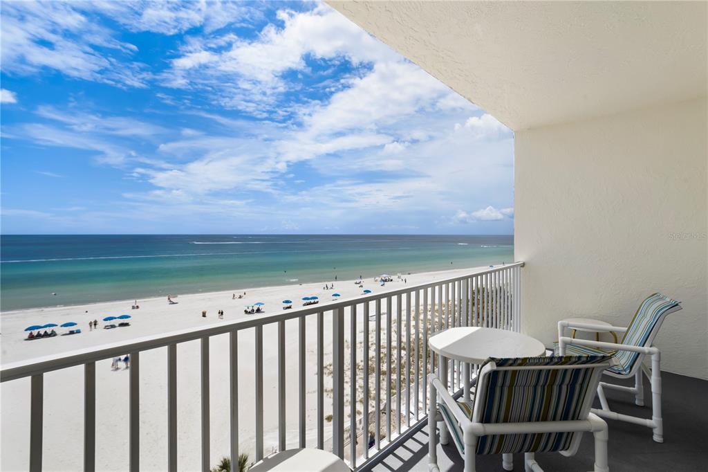 13500 Gulf Boulevard, Unit 505 Madeira Beach, FL 33708 - Photo 21 of 42 a view of balcony with wooden floor