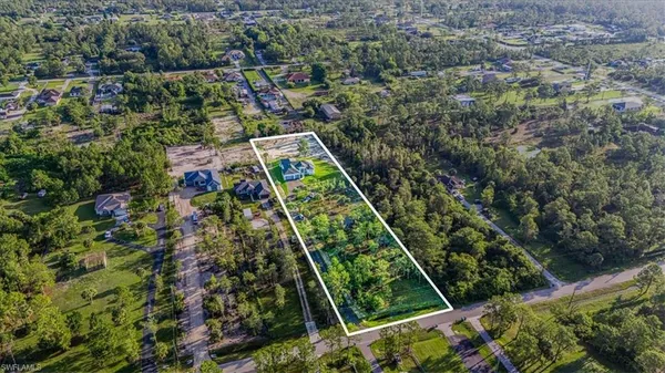 an aerial view of multiple houses