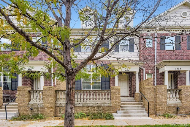 front view of a house with a tree