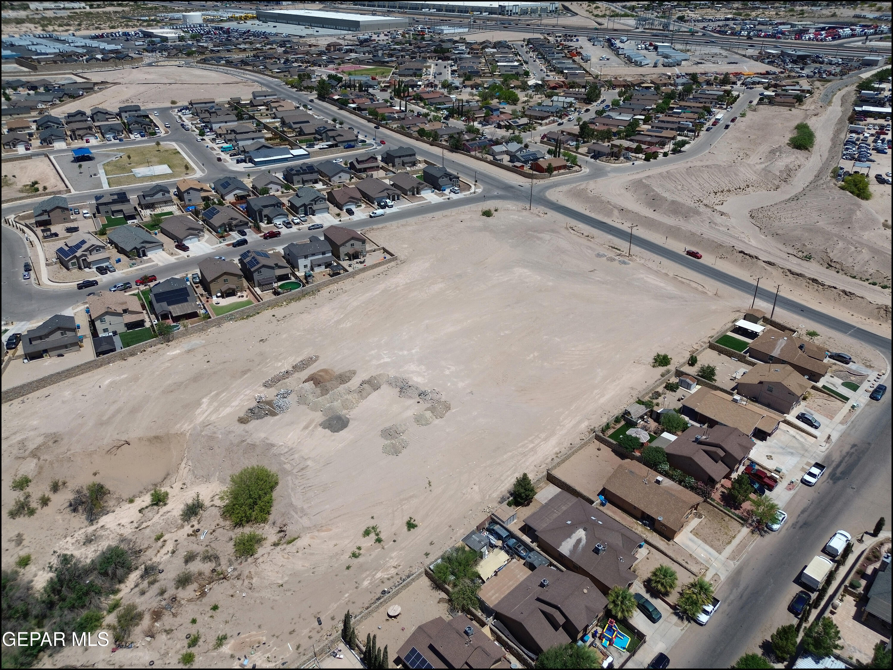 an aerial view of a city