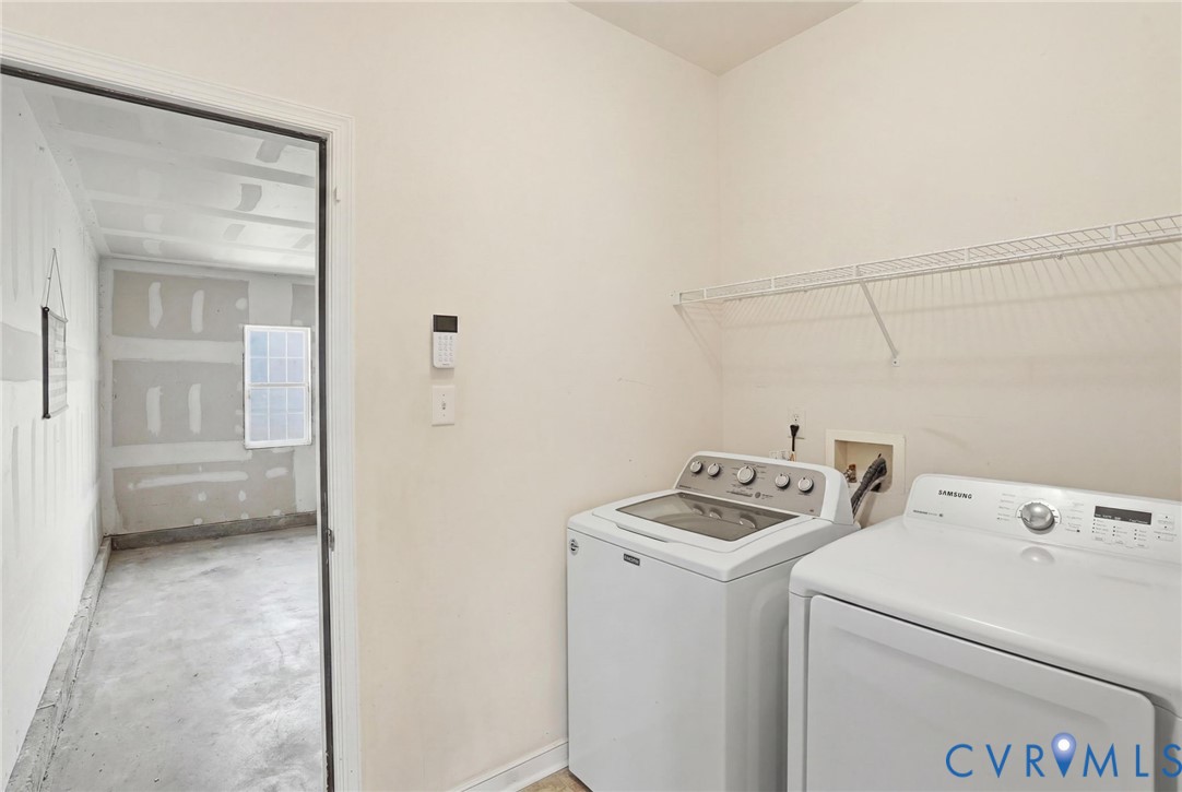 5305 Wellington Ridge Road Richmond, VA 23231 - Photo 38 of 67 Dedicated laundry space featuring a wire shelving