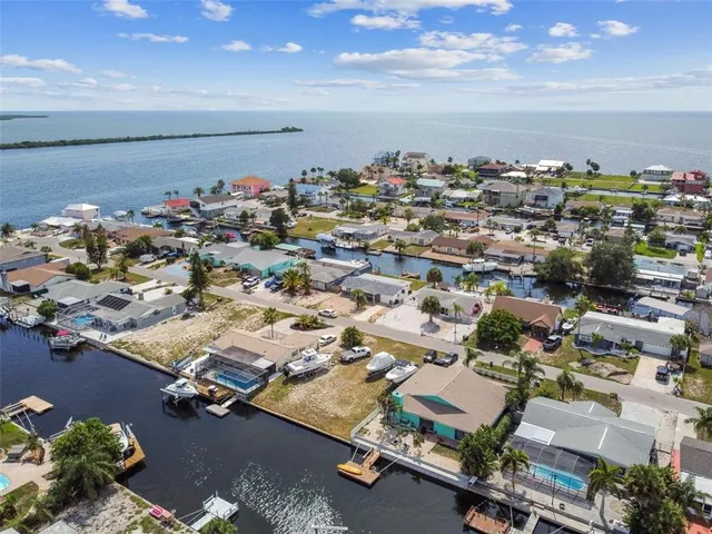 an aerial view of a city