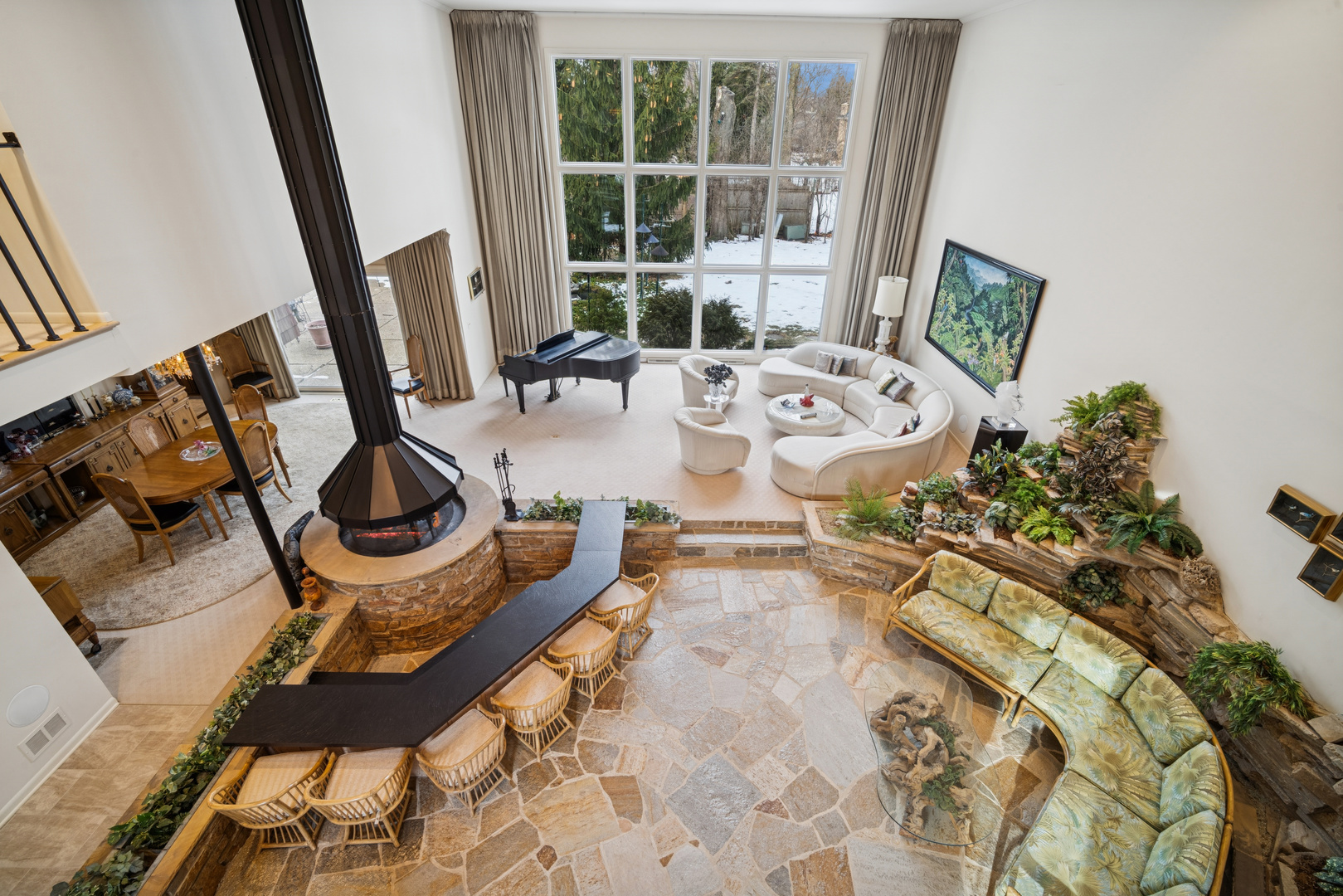 990 Heather Road Deerfield, IL 60015 - Photo 15 of 28 a view of living room with furniture and floor to ceiling window