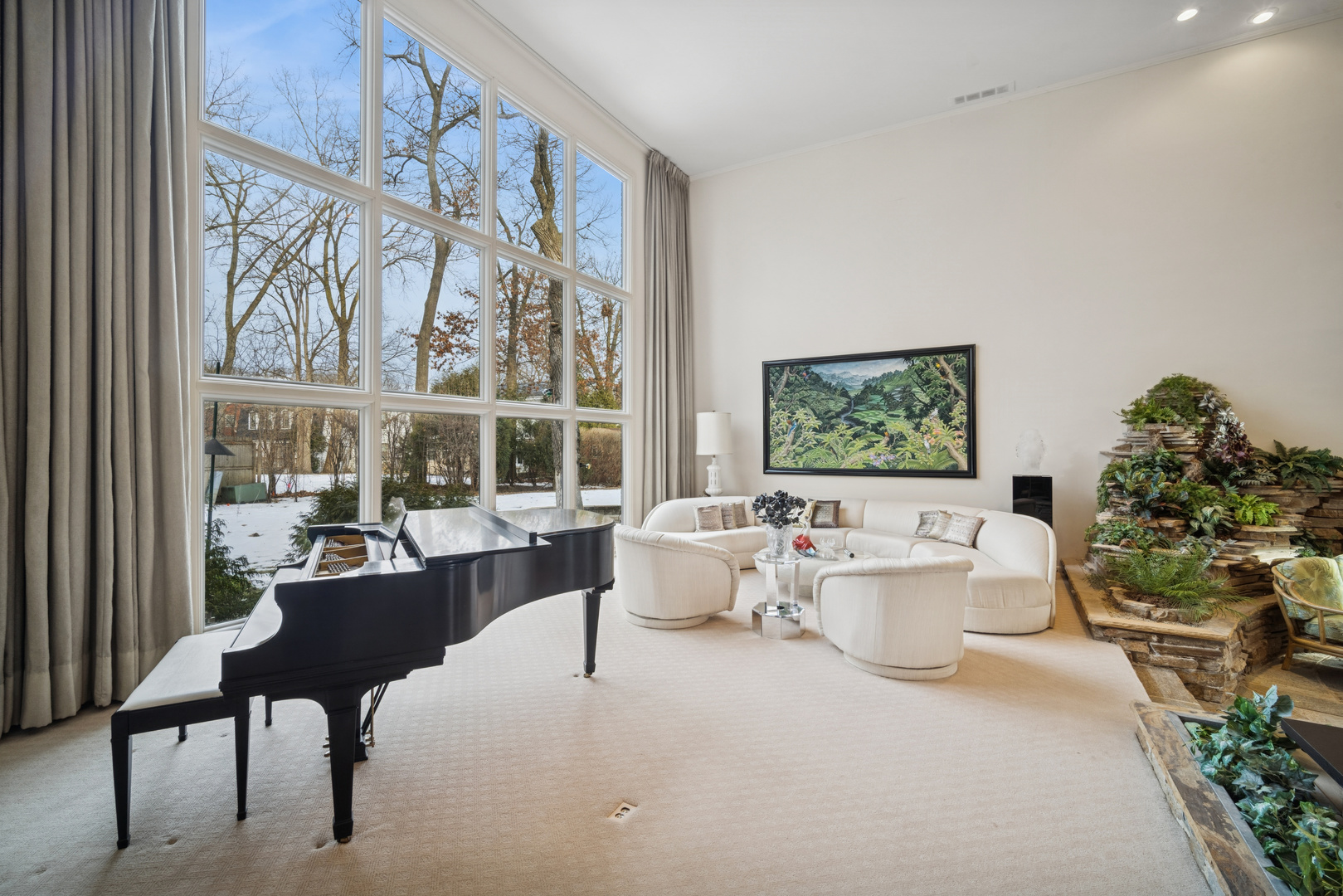 990 Heather Road Deerfield, IL 60015 - Photo 7 of 28 a living room with fireplace furniture and a large window
