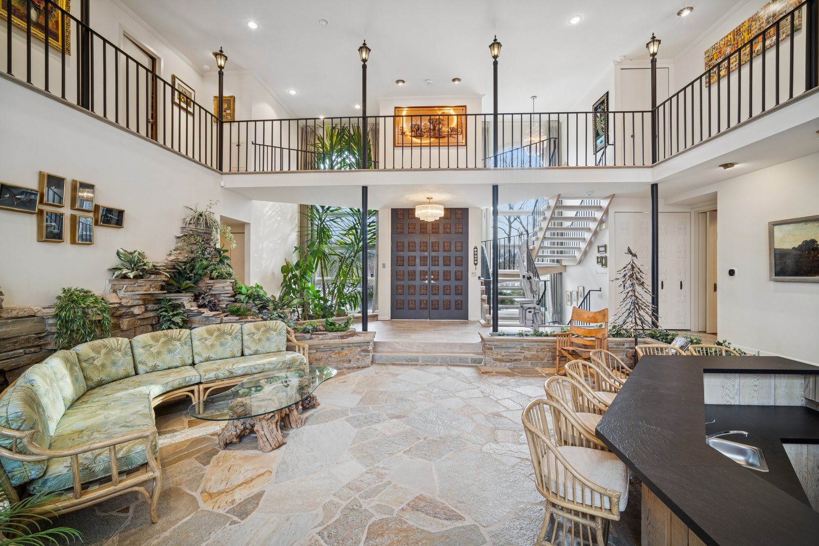 990 Heather Road Deerfield, IL 60015 - Photo 9 of 28 a living room with furniture pool table and a large window