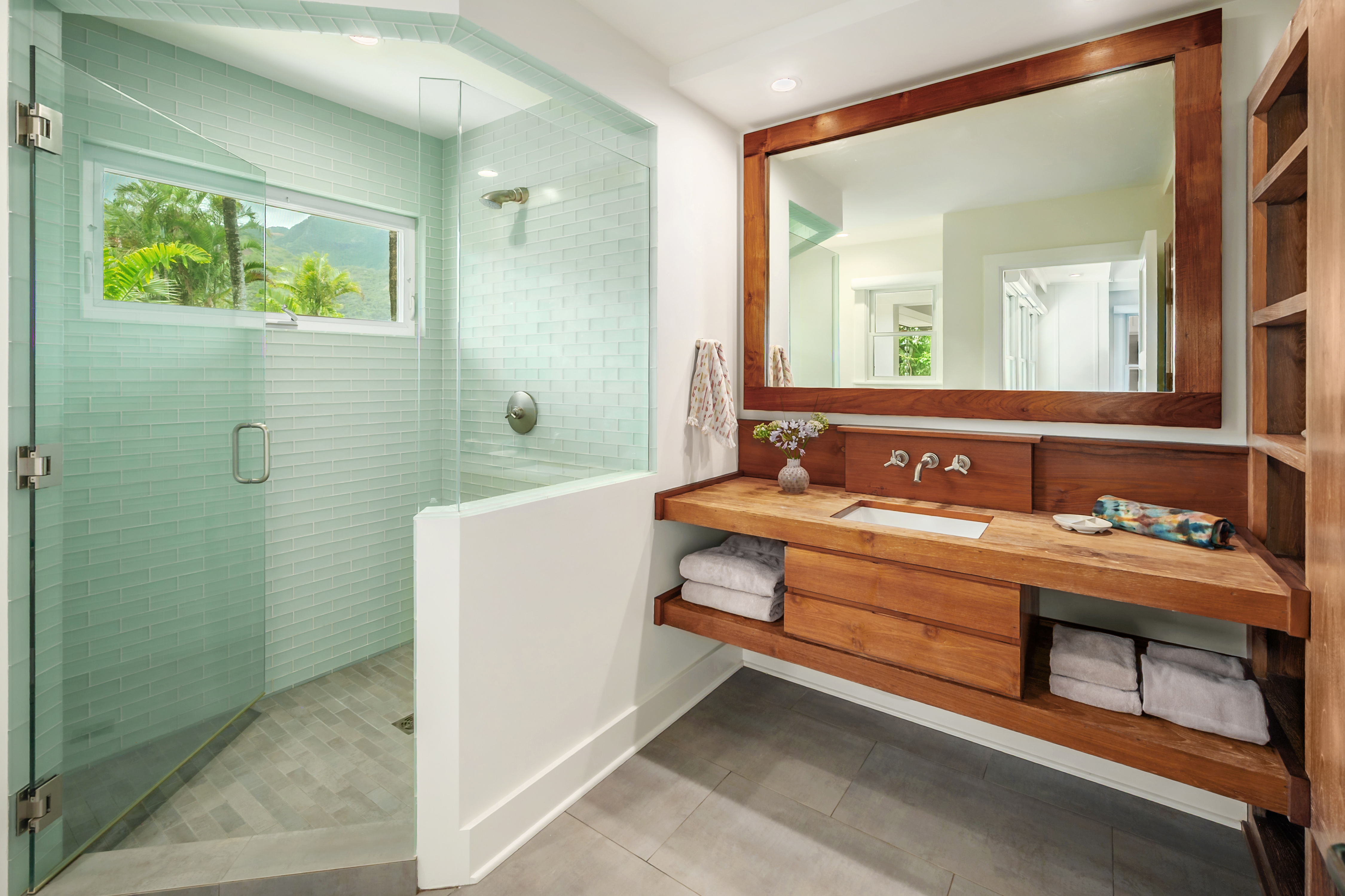 7336 Alealea Road Hanalei, HI 96714 - Photo 21 of 30 a bathroom with a sink and a mirror