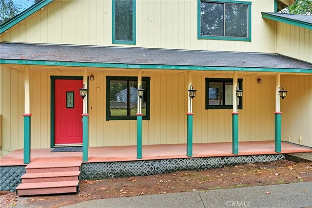 a front view of a house with a garage