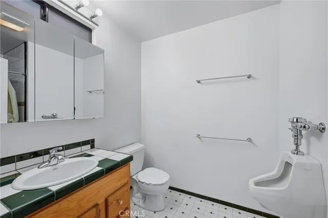 a bathroom with a sink toilet and vanity