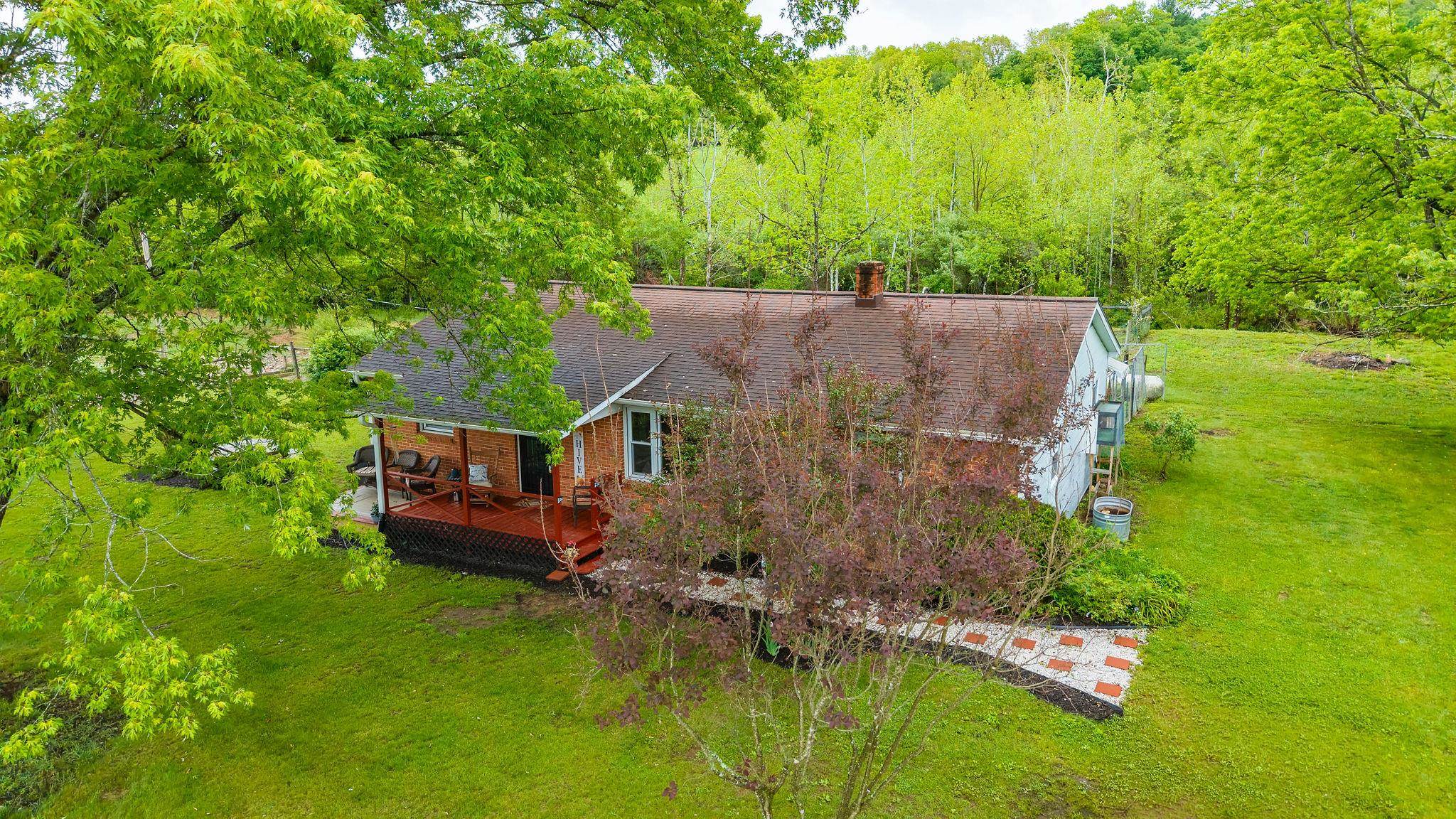 3292 Deerfield Valley Road Deerfield, VA 24432 - Photo 57 of 69 an aerial view of a house with a garden