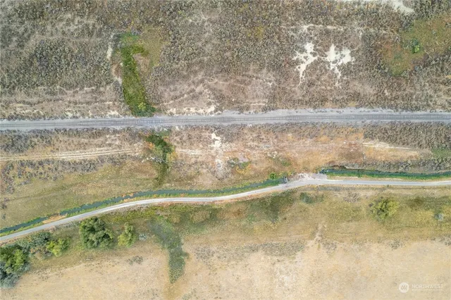 a view of a lake from a yard