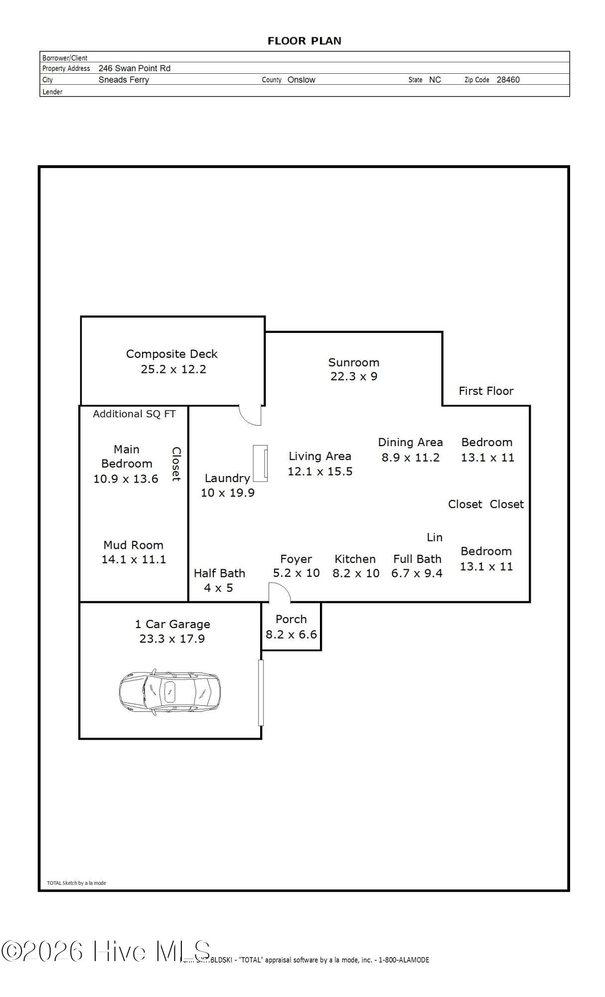 246 Swan Point Road Sneads Ferry, NC 28460 - Photo 16 of 17 246 Swan Point Rd - Floor Plan conv 1