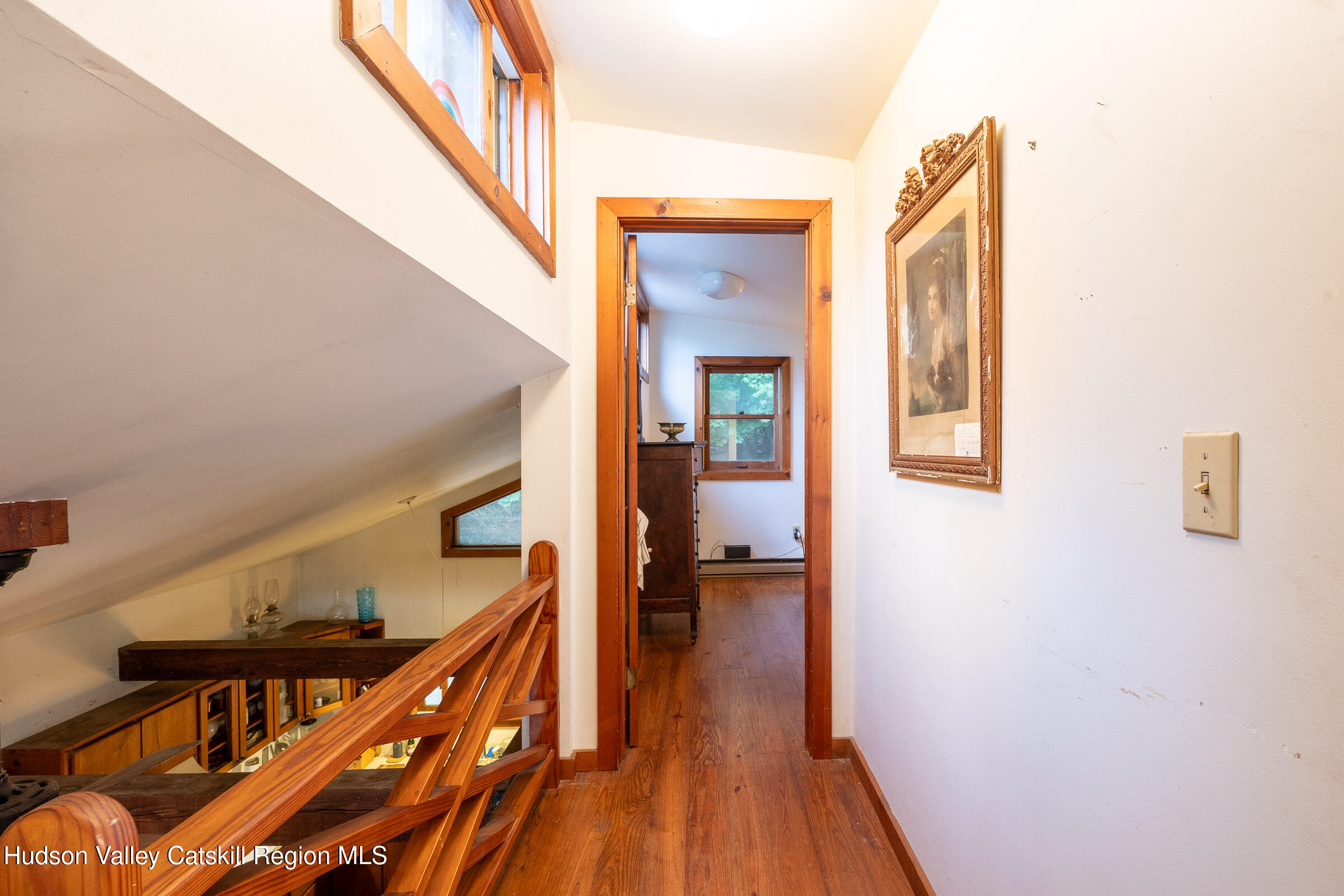 1635 High Falls Road Catskill, NY 12414 - Photo 18 of 43 a view of a hallway with wooden floor and staircase