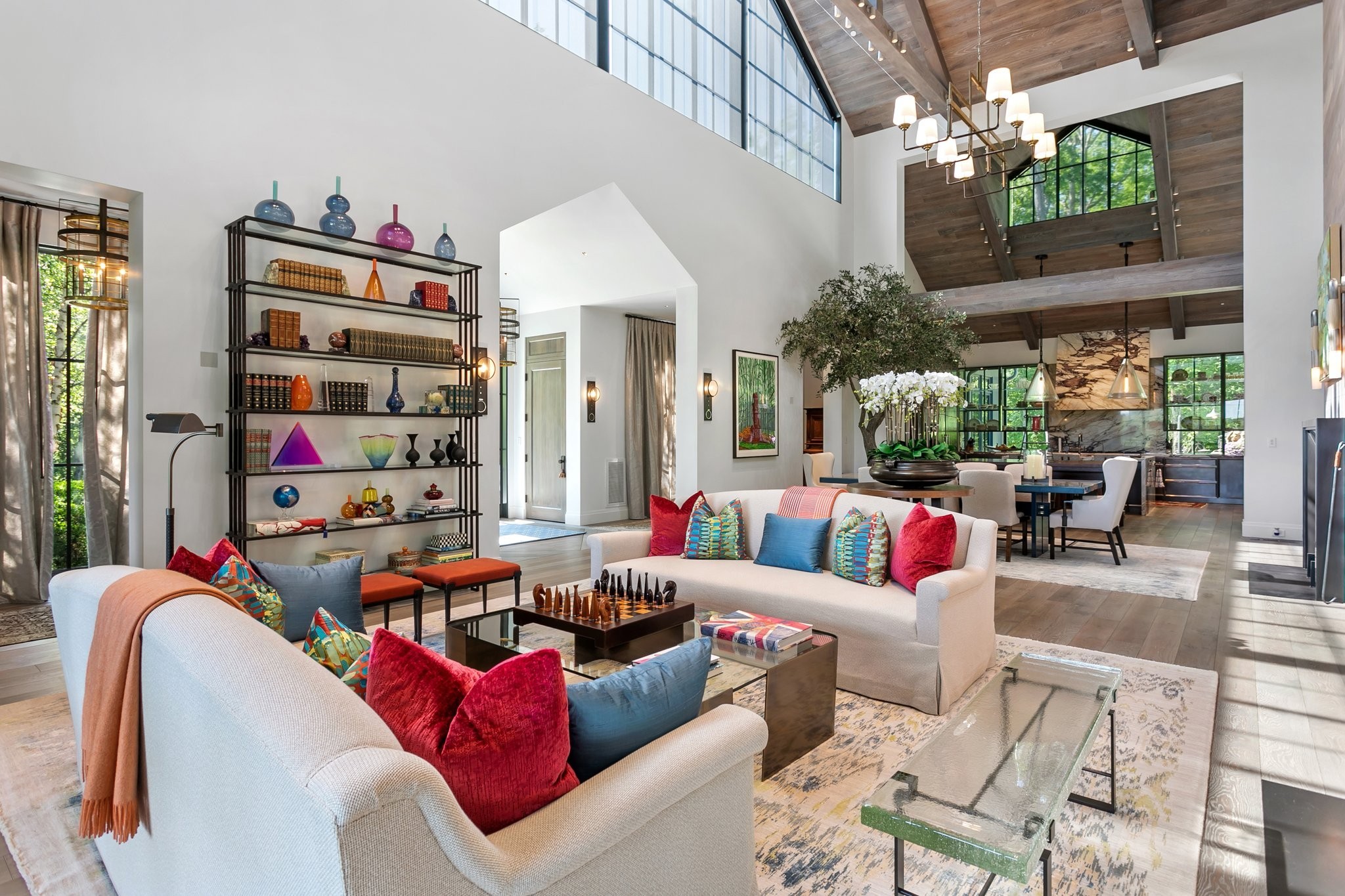 5845 Old 96 Franklin, TN 37064 - Photo 15 of 70 a living room with furniture fireplace and a chandelier