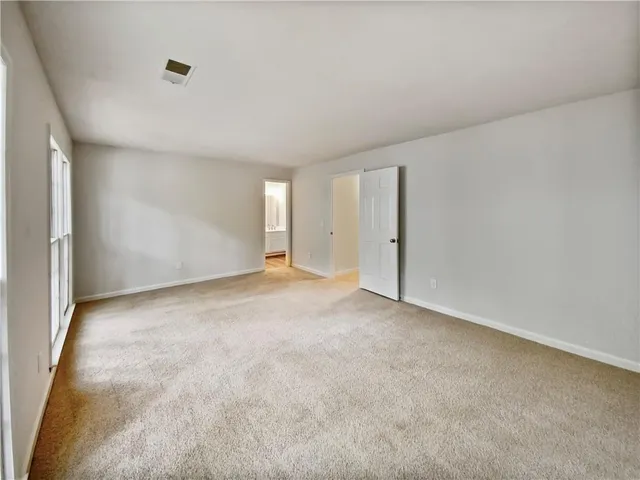 an empty room with an entryway