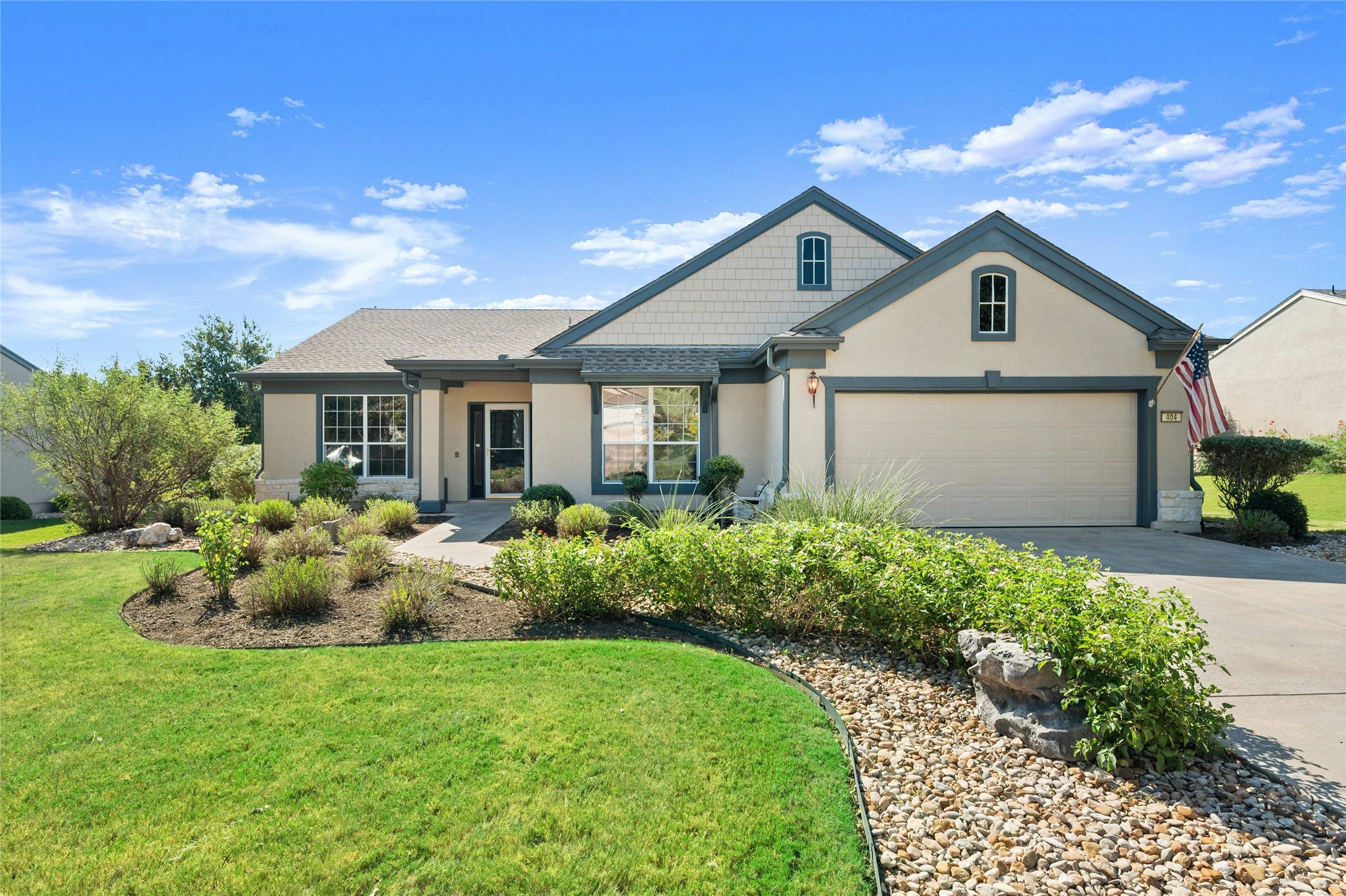 404 Rio Grande Loop Georgetown, TX 78633 - Photo 1 of 1 A delightful "Devaca" floor plan home on a beautiful greenbelt view lot in Sun City, TX!