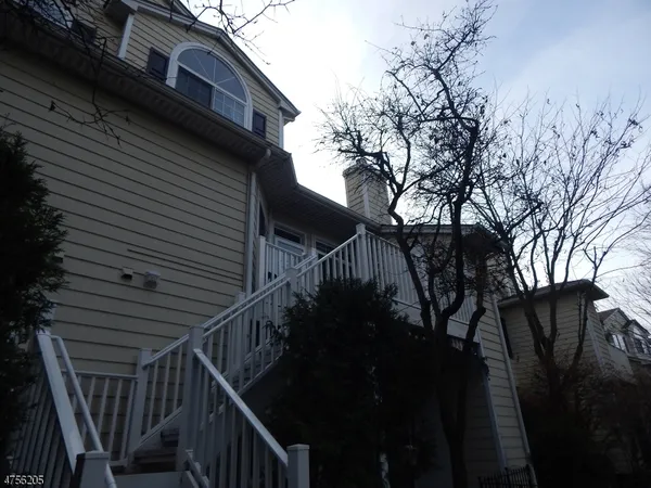 a view of backyard of house