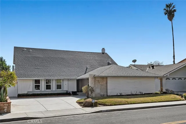 front view of a house with a garage