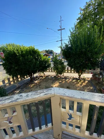 a view of a house with a mountain