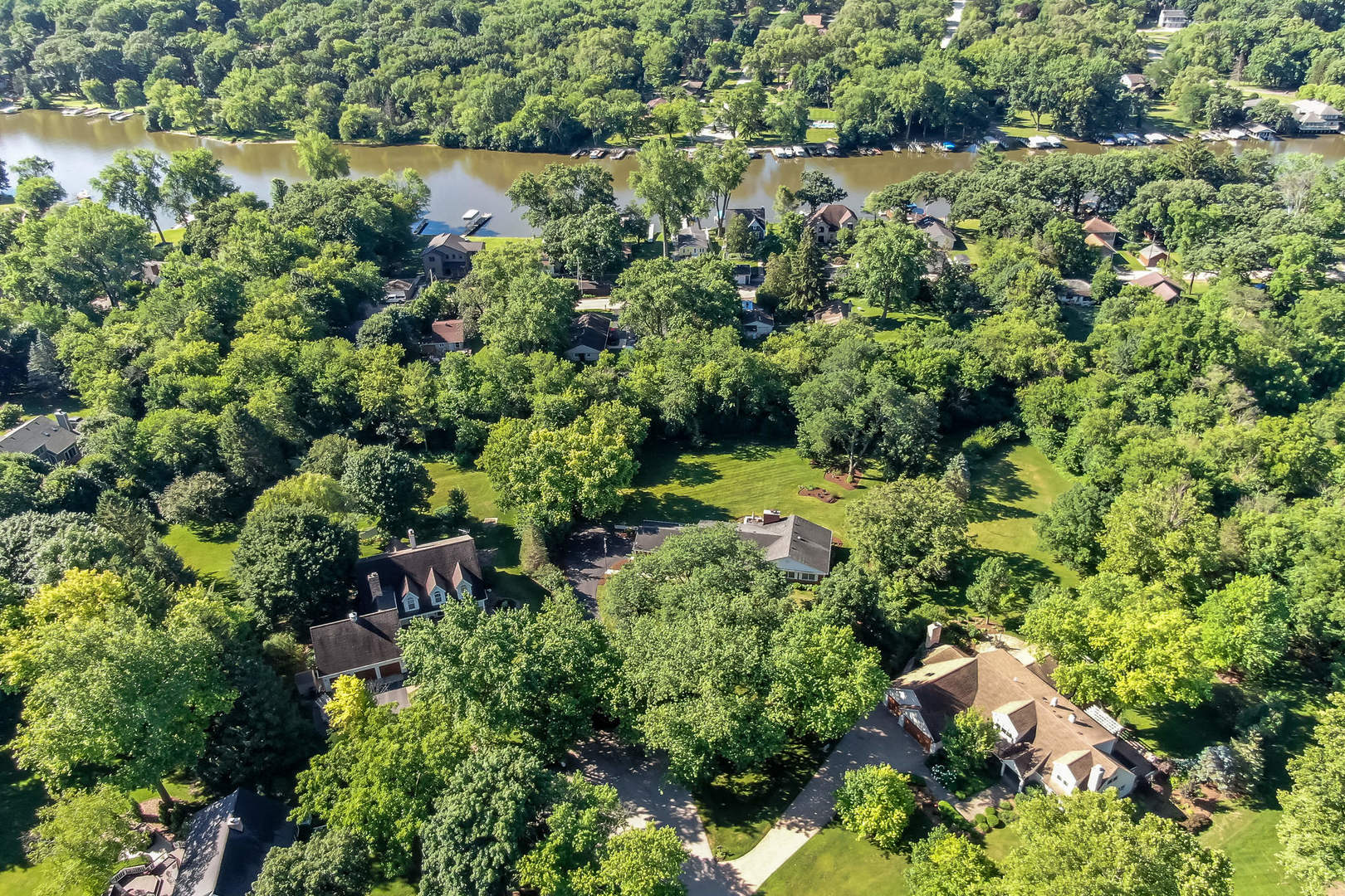 234 Valley Road Trout Valley, IL 60013 - Photo 4 of 29 an aerial view of residential house with outdoor space and trees all around